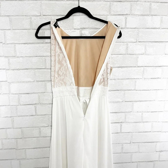 Lulu's Forever and Always White Lace Maxi Dress Women's Size Small - Picture 4 of 9